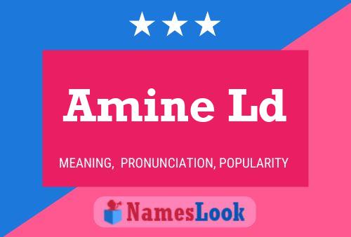 Amine Ld Name Poster