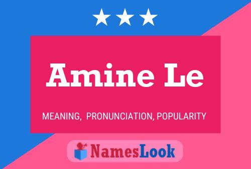 Amine Le Name Poster