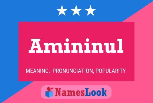 Amininul Name Poster