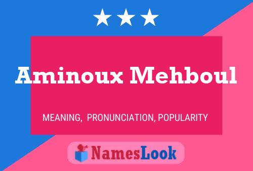 Aminoux Mehboul Name Poster