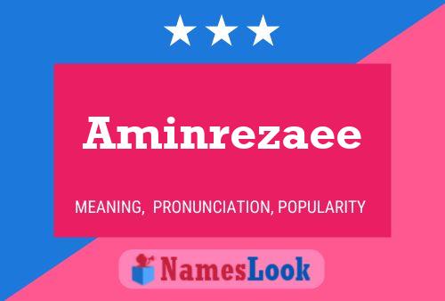 Aminrezaee Name Poster