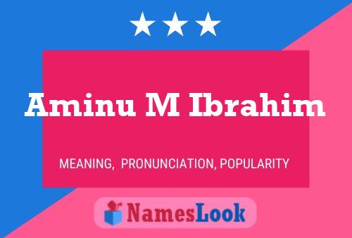 Aminu M Ibrahim Name Poster