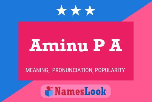 Aminu P A Name Poster