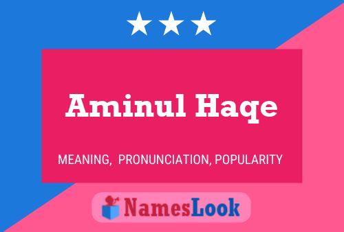 Aminul Haqe Name Poster