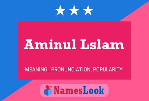 Aminul Lslam Name Poster