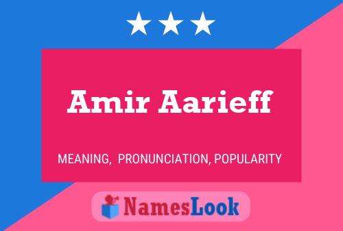 Amir Aarieff Name Poster