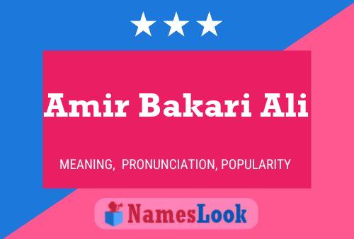 Amir Bakari Ali Name Poster