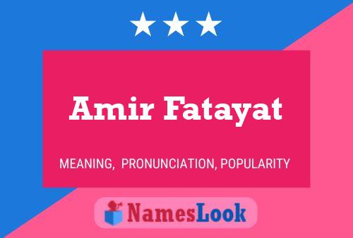 Amir Fatayat Name Poster