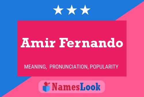 Amir Fernando Name Poster