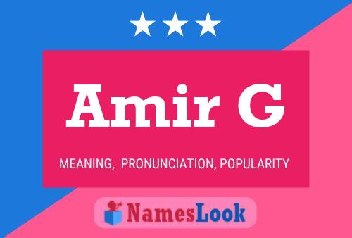 Amir G Name Poster