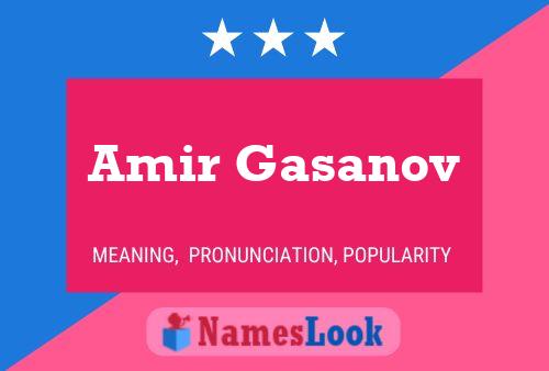 Amir Gasanov Name Poster