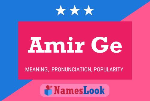 Amir Ge Name Poster