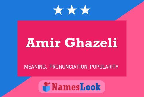 Amir Ghazeli Name Poster