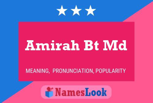 Amirah Bt Md Name Poster