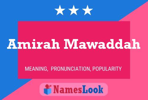 Amirah Mawaddah Name Poster