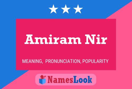 Amiram Nir Name Poster