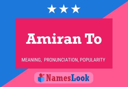 Amiran To Name Poster