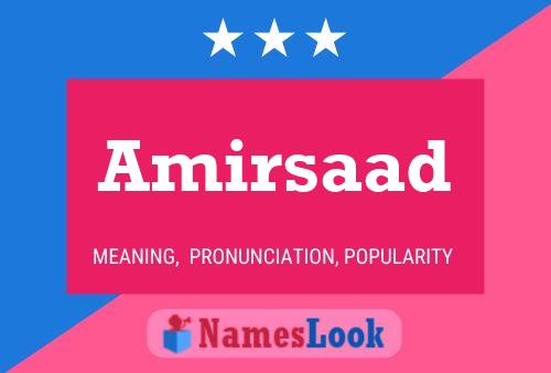 Amirsaad Name Poster