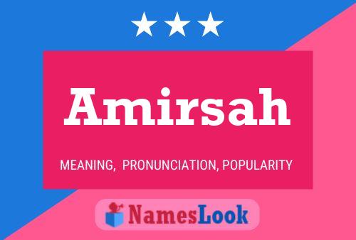 Amirsah Name Poster