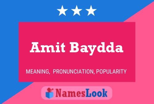 Amit Baydda Name Poster