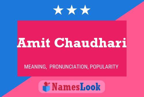 Amit Chaudhari Name Poster