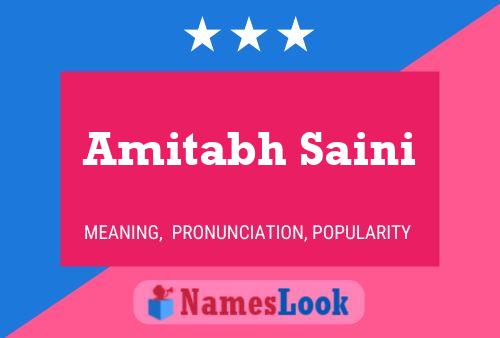 Amitabh Saini Name Poster