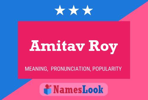 Amitav Roy Name Poster