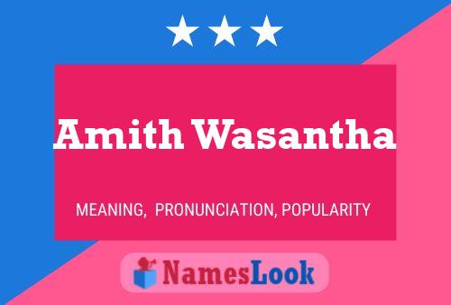 Amith Wasantha Name Poster