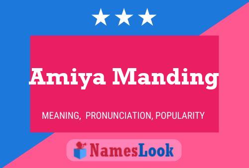 Amiya Manding Name Poster