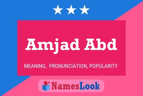 Amjad Abd Name Poster