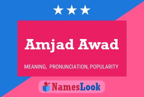 Amjad Awad Name Poster