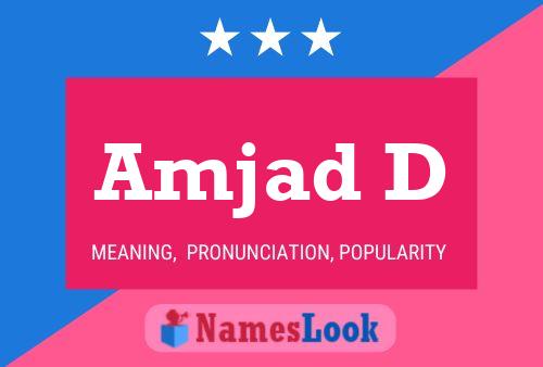 Amjad D Name Poster