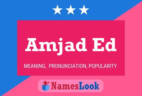 Amjad Ed Name Poster