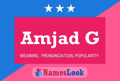 Amjad G Name Poster