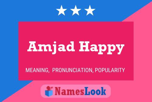 Amjad Happy Name Poster