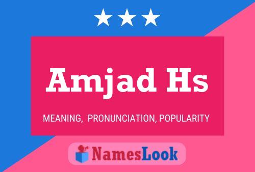 Amjad Hs Name Poster