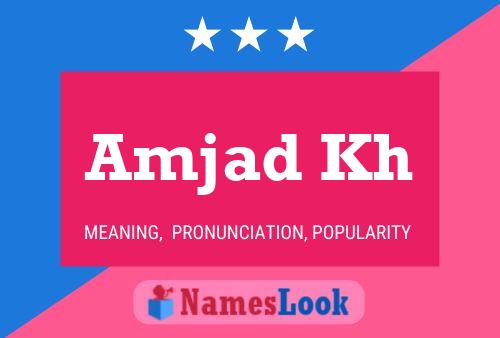 Amjad Kh Name Poster