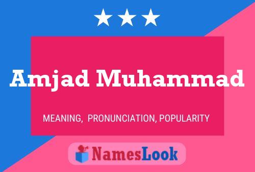 Amjad Muhammad Name Poster