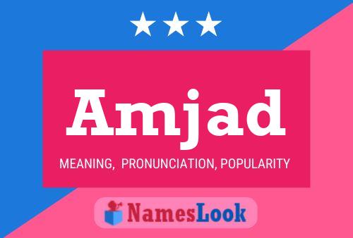 Amjad Name Poster