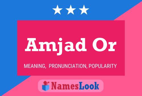 Amjad Or Name Poster