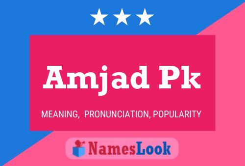 Amjad Pk Name Poster