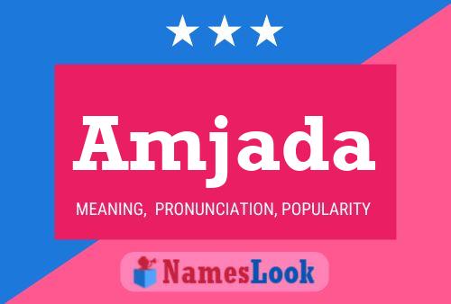 Amjada Name Poster