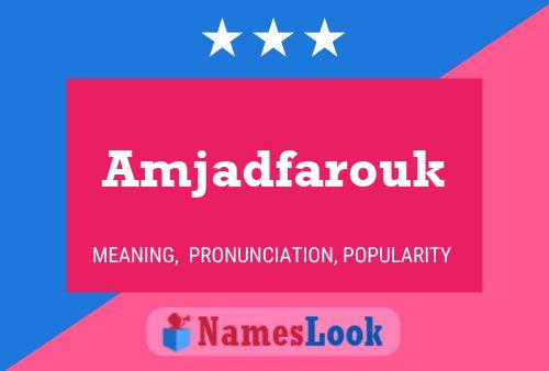 Amjadfarouk Name Poster