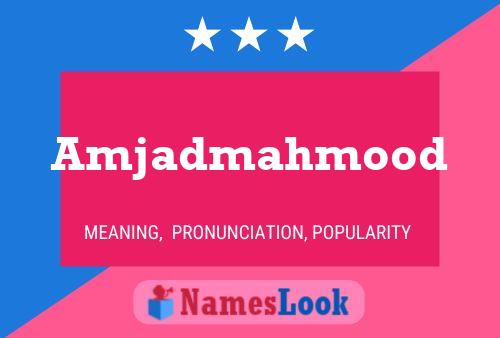 Amjadmahmood Name Poster