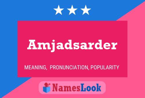 Amjadsarder Name Poster