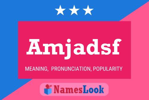 Amjadsf Name Poster