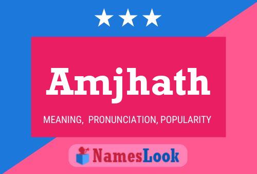 Amjhath Name Poster