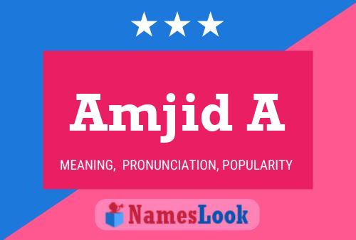 Amjid A Name Poster