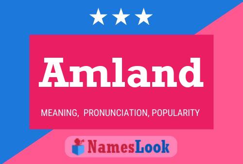 Amland Name Poster