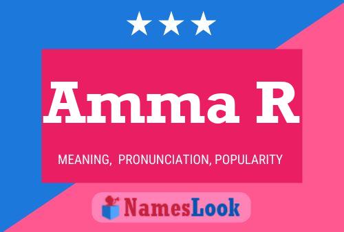 Amma R Name Poster